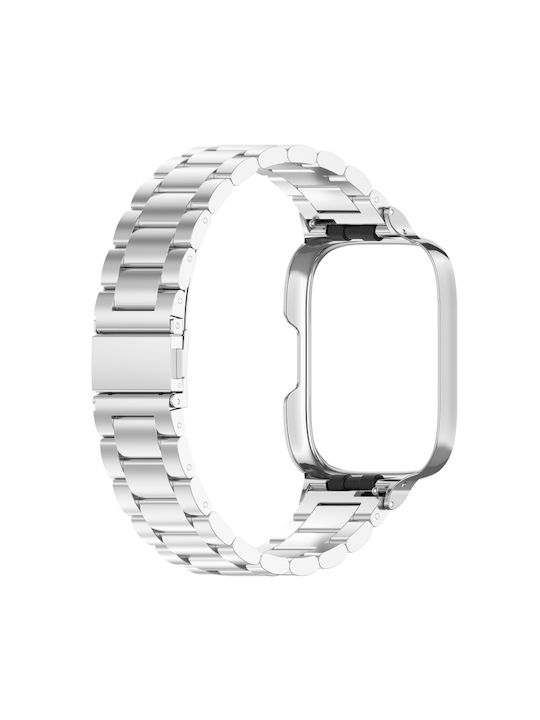 Stainless Steel Protective Frame Curea Oțel inoxidabil Argintiu (Redmi Watch 3 Active )
