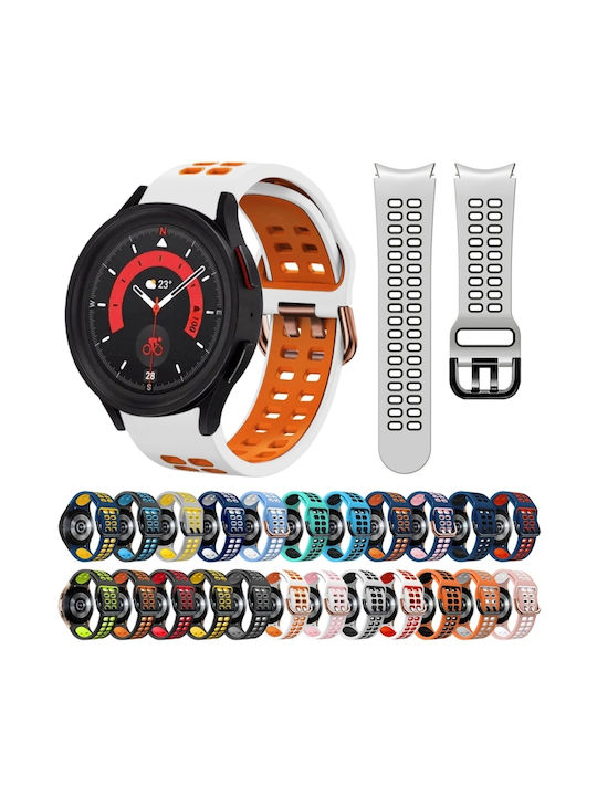 Armband Silikon Orange (Galaxy Watch4/5/6/7/FE/4 Classic/6 Classic/5 Pro)