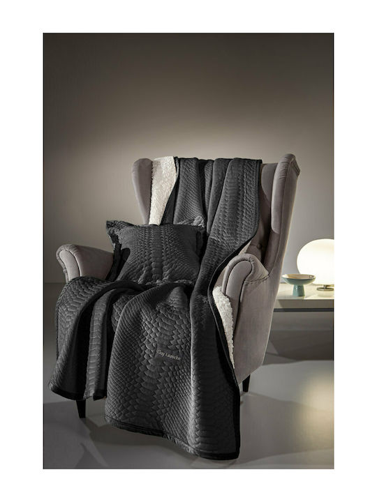 Guy Laroche Armchair Throw 2 Sides Capsule 130x170cm Anthracite