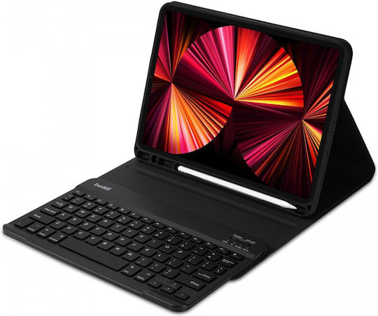 Buddi Zuna Flip Cover with Keyboard in English US Black for iPad Air 2020/2022