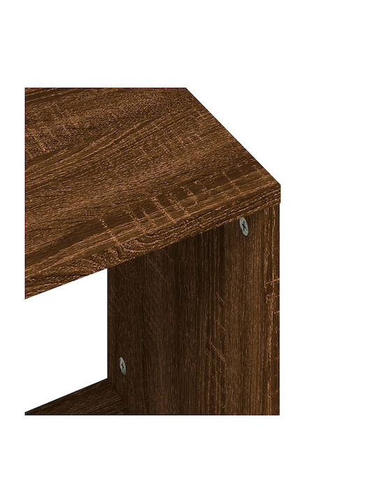 Rectangular Zigon Set Wooden Brown 2 Pieces M48xW30xH45cm