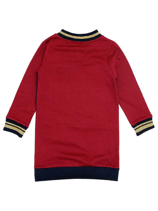 Warner Bros Sweatshirt Kids Dress Long Sleeve Red