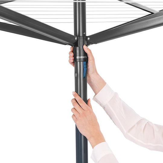 Brabantia Topspinner Πτυσσόμενη Απλώστρα Δαπέδου για το Κήπο Μεταλλική με Μήκος Απλώματος 50m