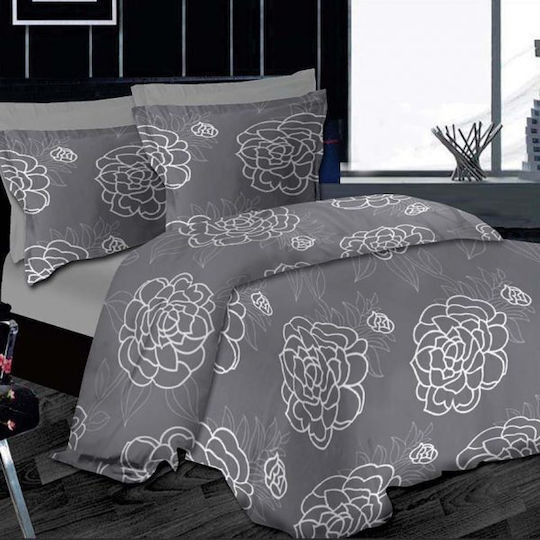 Le Blanc Set Single 160x240cm Night Lotus Gri 2buc