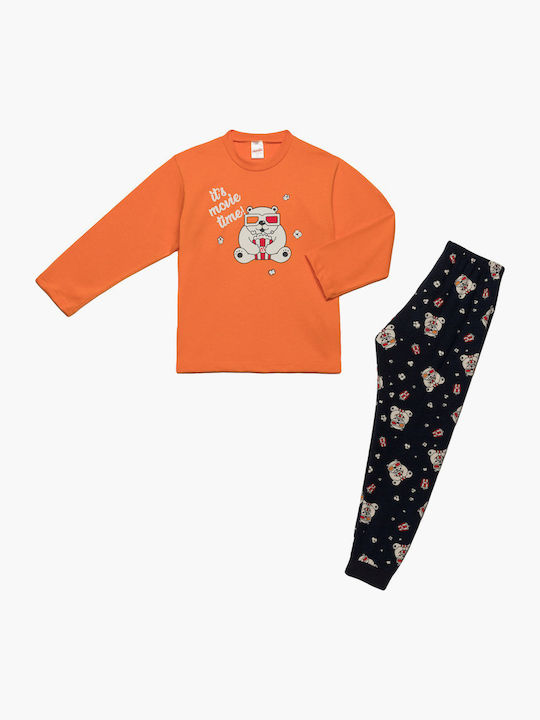 Minerva Kids' Pajamas Winter Orange POP CORN