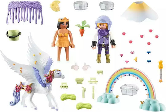 Playmobil Princess Magic Pegasus and Rainbow Princesses for 4-10 years old