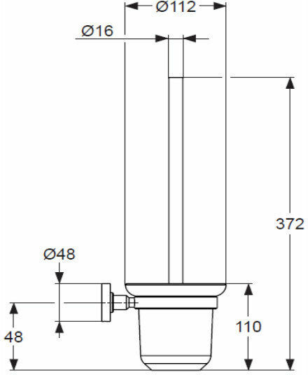 Ideal Standard Iom A9119XG Glass Toilet Brush Black