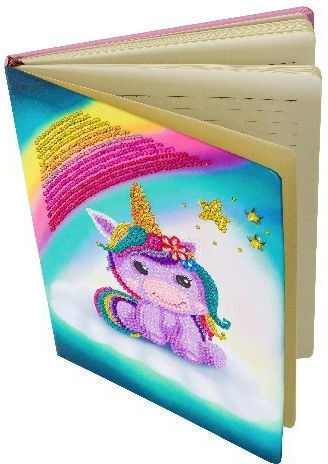 Craft Buddy Notebook Crystal Art Unicorn Smile Set 5 Notizbücher