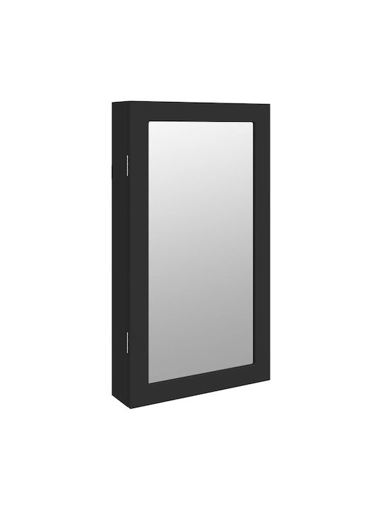 vidaXL Wall Mirror with Black Wooden Frame 1pcs