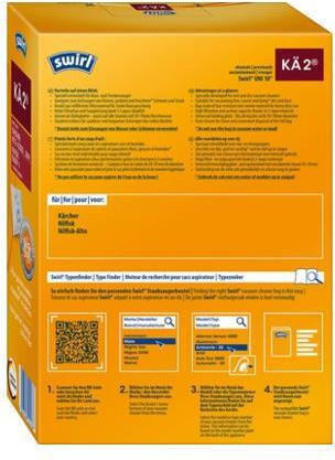 Swirl KAE 2 Staubsaugerbeutel 3Stück Kompatibel mit Staubsauger Einhell