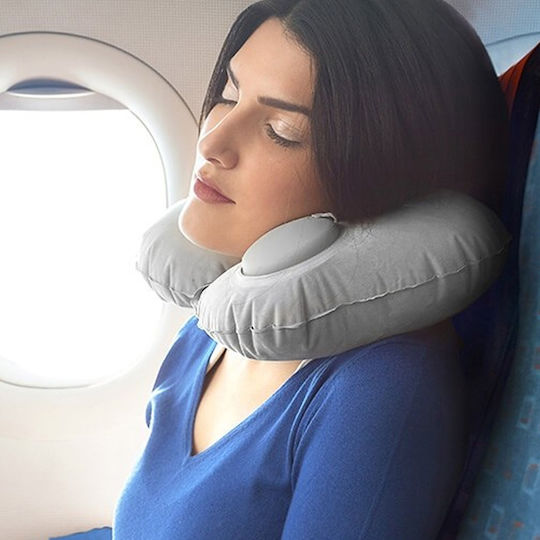 Travel Inflatable Travel Pillow Travel Set Pillow Gray