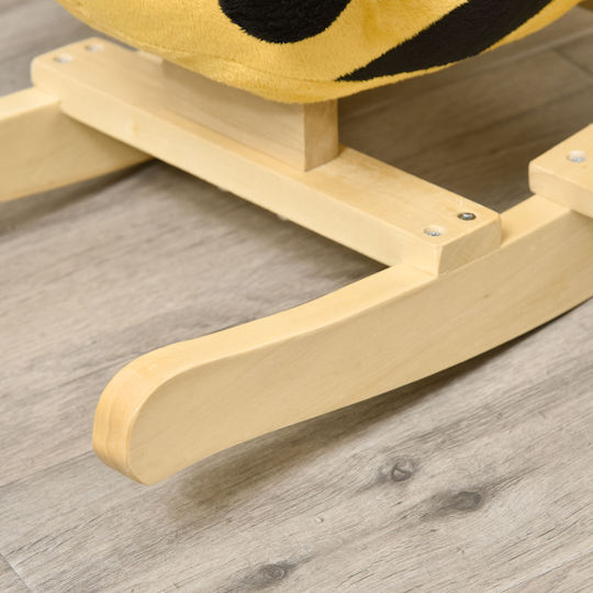 HomCom Fabric Rocking Toy for 18+ months Yellow