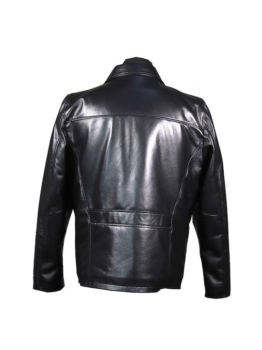 Ageridis Leather Herren Winter Jacke Leder Schwarz