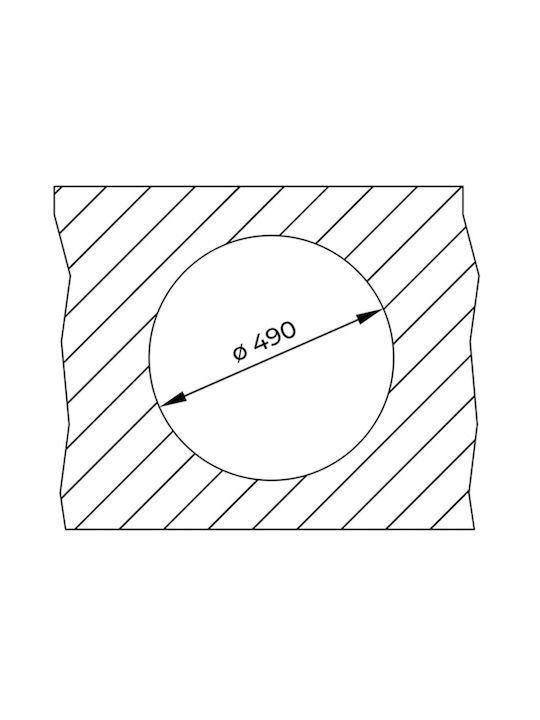 Teka Centroval 1C Ένθετος Νεροχύτης Inox Σαγρέ Μ51xΠ51cm Ασημί