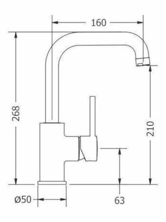 Viospiral Mixing Tall Sink Faucet White