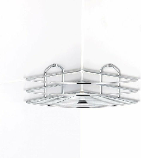 Tekno-Tel 455.BK021 Ъглов Стенен Рафт за баня Inox 27x19x9см Сребриста Tekno-Tel 455.BK021 Ъглов Стенен Рафт за баня Inox 27x19x9см Сребриста