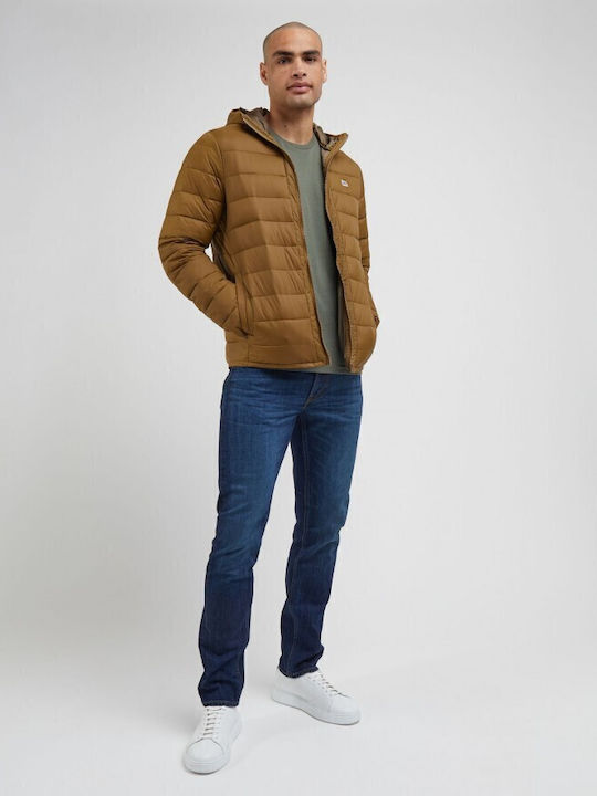 Jachetă Puffer de Iarnă Tabac maro