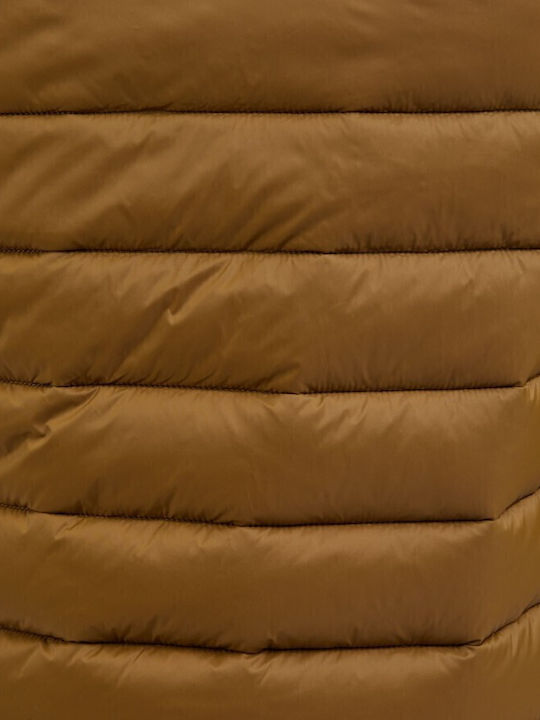 Jachetă Puffer de Iarnă Tabac maro