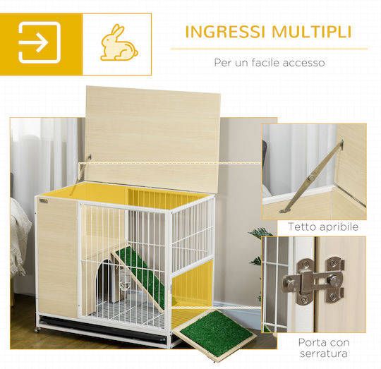 Pawhut D51-331V00AK Κλουβί Κτηνοτροφίας 78x52.5x76.5εκ.