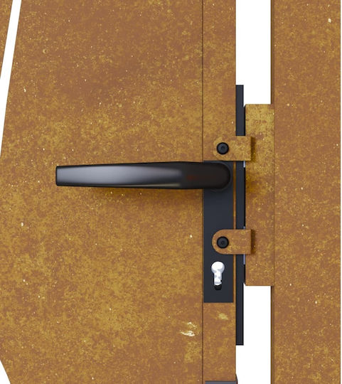 vidaXL Metal Fence Gate in Brown Color 1.05m x 80cm