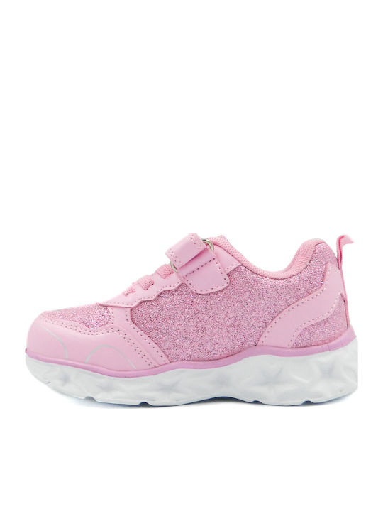 Kids Sneakers with Scratch & Lights Pink