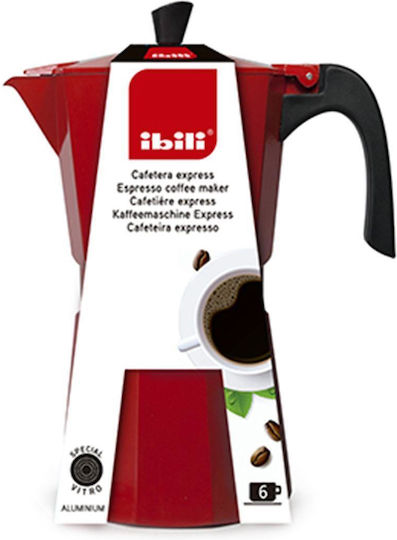Ibili Bahia Μπρίκι Espresso 6cups Κόκκινο
