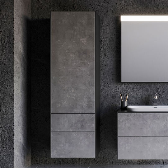 Martin Rodos Badezimmersäule Wandhängeschrank H35xB32xH160cm Gray