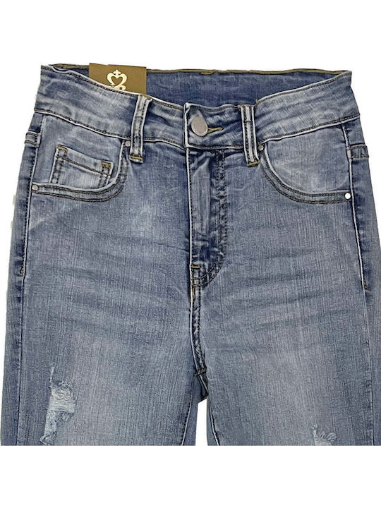 Γυναικείο Jean Παντελόνι με Σκισίματα σε Skinny Εφαρμογή