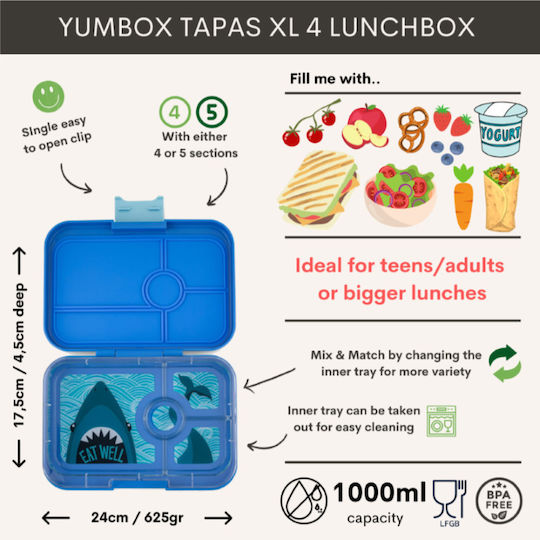 Yumbox Recipient pentru copii din plastic Violet