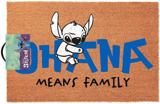 Grupo Erik Πατάκι Εισόδου από Κοκοφοίνικα Disney Lilo & Stitch Ohana Καφέ 40x60εκ. FGE0046 Καφέ