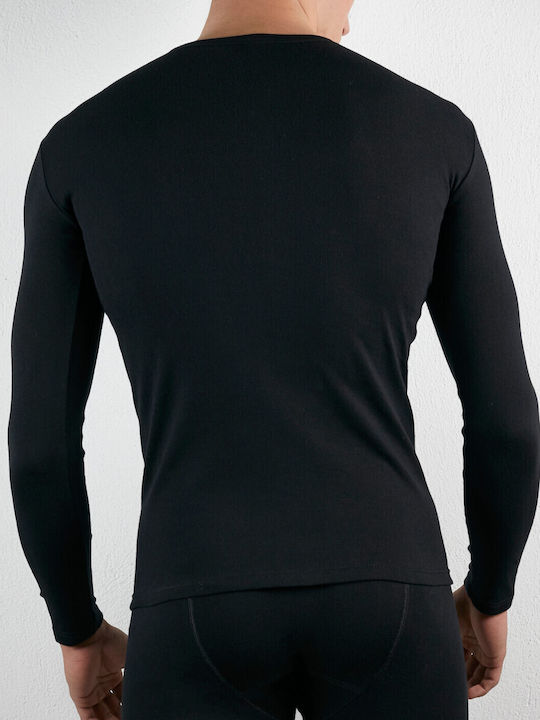 Anatolia Men's Undershirt Long-sleeved in Black Color