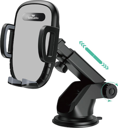 Leewello Handyhalterung Auto 4.5" - 7" mit verstellbaren Haken Schwarz