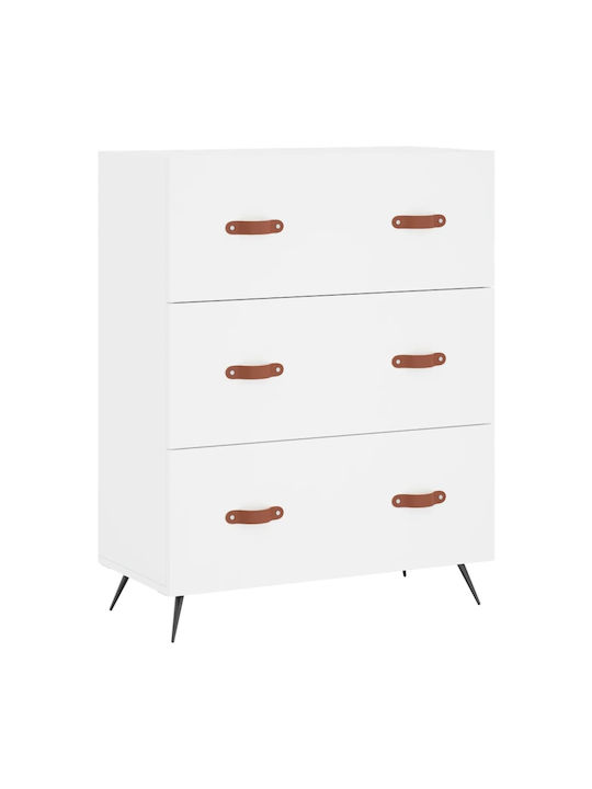 White Bookcase 69.5x34x180cm