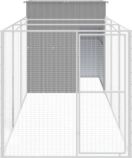 vidaXL Hundehaus Groß Metallisch Außenbereich Gray 165xx181cm