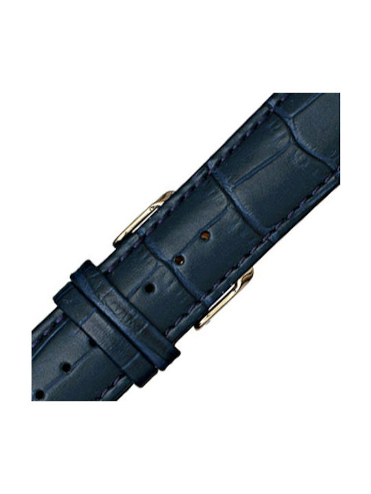 KOSTELO Lederriemen Blau 22mm