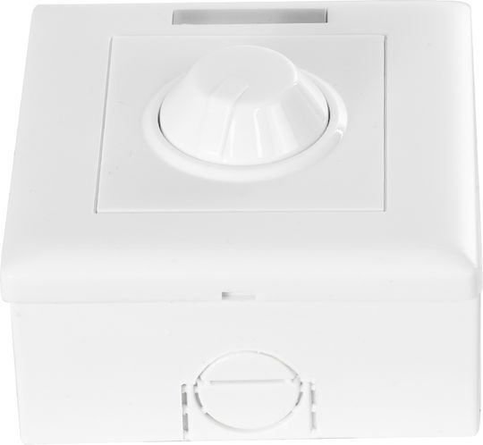 GloboStar Επιτοίχιος Διακόπτης Dimmer με Πλαίσιο Ταινία LED Περιστροφικός