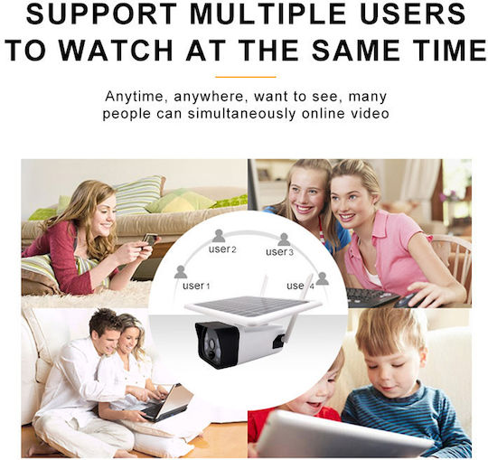 Rovo Rovo IP Κάμερα Παρακολούθησης Wi-Fi Full HD 1080p Αδιάβροχη Μπαταρίας με Φακό 3.6mm