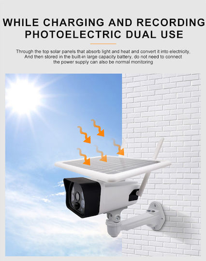 Rovo Rovo IP Κάμερα Παρακολούθησης Wi-Fi Full HD 1080p Αδιάβροχη Μπαταρίας με Φακό 3.6mm
