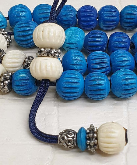 Roloi Komboloi Camel Bone Worry Beads White 31cm