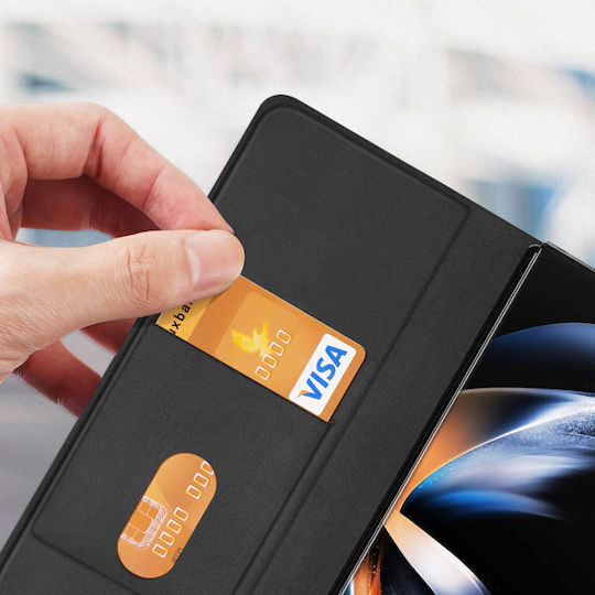 Dux Ducis Bril Book Synthetic Leather / Leather Black (Galaxy Z Fold5)