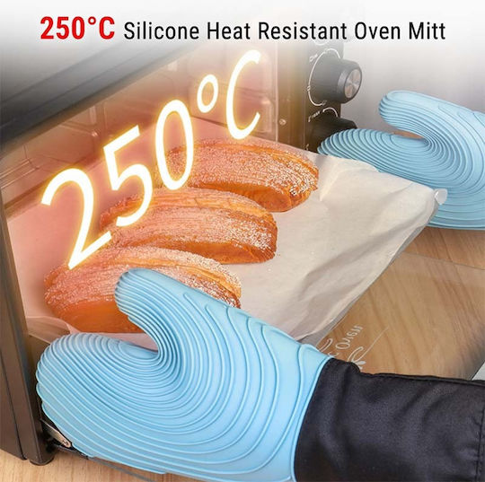 Thermo Pro Silicone Oven Mitts Set Black GL-01 2pcs