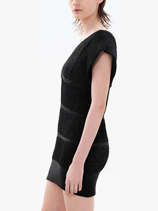 Sommer Mini Abendkleid Schwarz