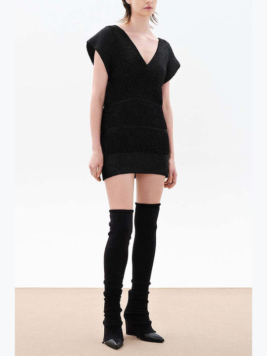 Sommer Mini Abendkleid Schwarz