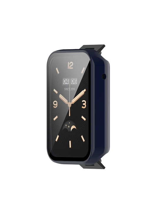Pc+ Пластмасов Калъф в Син цвят за Mi Band 7 Pc+ Пластмасов Калъф в Син цвят за Mi Band 7