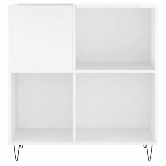 vidaXL Glossy Hi-Fi Furniture White 38x84.5x89cm