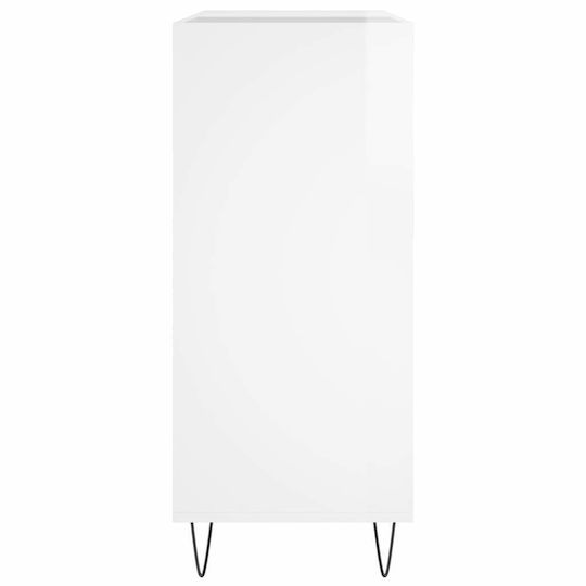 vidaXL Glossy Hi-Fi Furniture White 38x84.5x89cm