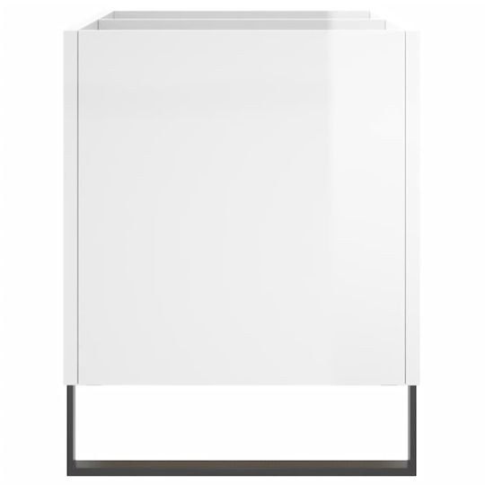vidaXL Glossy Hi-Fi Furniture White 38x74.5x48cm