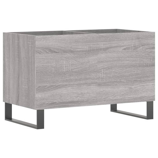 vidaXL Мебел за Hi-Fi Сив 38x74.5x48см