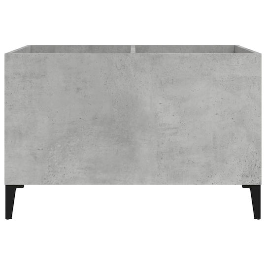 vidaXL Έπιπλο Δίσκων από Σκυρόδεμα Hi-Fi Furniture Grey with Black Feet 74.5x48x38cm