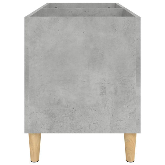 vidaXL Record Furniture from Concrete Hi-Fi Furniture Grey with Brown Feet 74.5x48x38cm